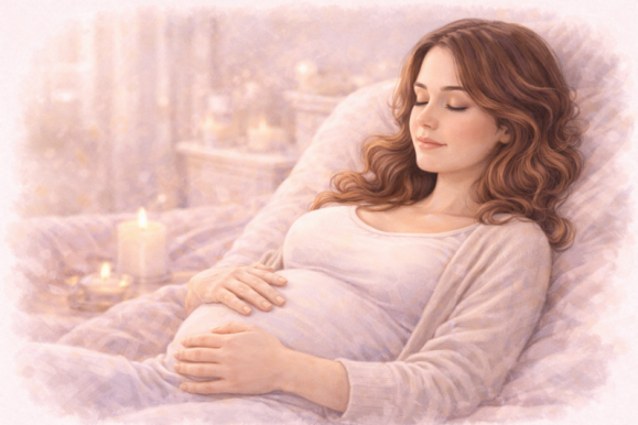 Femme enceinte dormante Femme enceinte dormante
